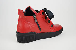Черевики шкіряні червоні Euromoda 368, фото 3