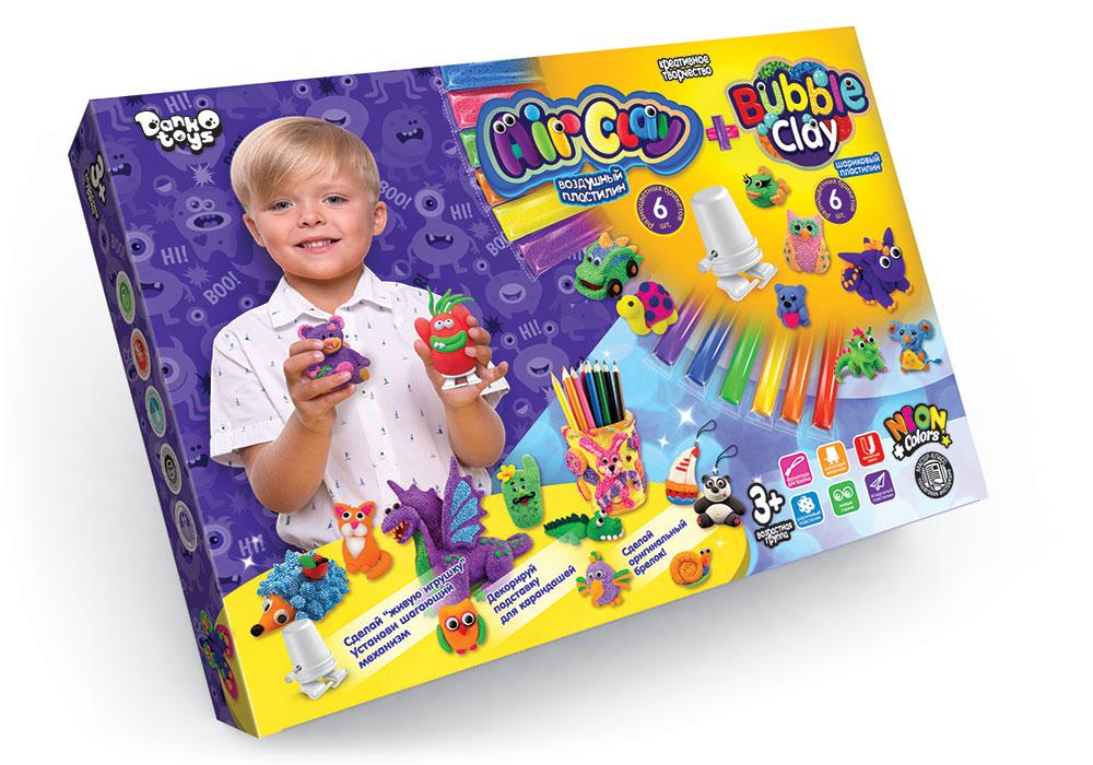 Набір для творчості з пластиліну "AIR CLAY+BUBBLE CLAY" рос., ARBB-01-02