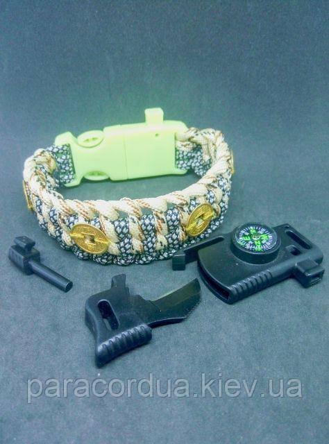 Браслет виживання з паракорда 5 в 1 з ножиком "Генуезький"