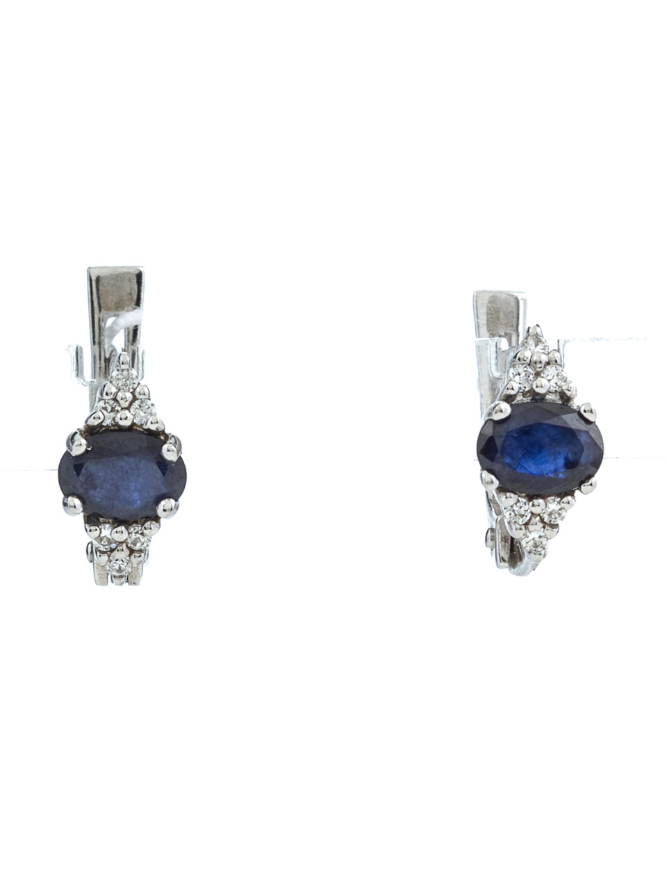 Сережки срібні із сапфіром Е-150, фото 1