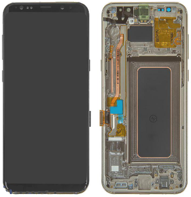 Дисплей (екран) для Samsung G955F Galaxy S8 Plus + тачскрін золотистий з рамкою Original PRC maple Gold