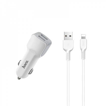 АЗУ Hoco Z23 Grand Style + Cable (Lightning) 2.4A 2USB, фото 1