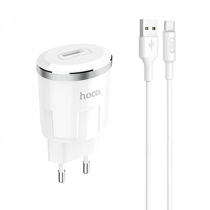 СЗУ Hoco C37A Charger + Cable (Type-C) 2.4A 1USB, фото 1