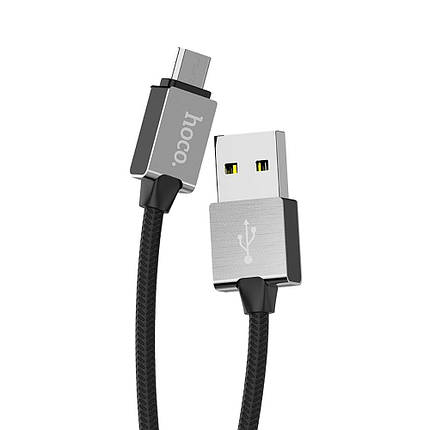 Hoco U49 Refined Steel Micro USB Cable (1.2m) (2 цвета), фото 1