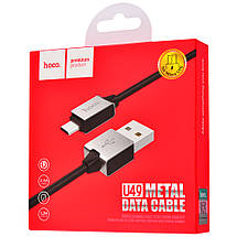 Hoco U49 Refined Steel Micro USB Cable (1.2m) (2 цвета), фото 4