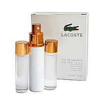 Мини парфюм Lacoste Eau De Lacoste L.12.12 Blanc (Лакост О Де Лакост Л.12.12) 3*15 мл