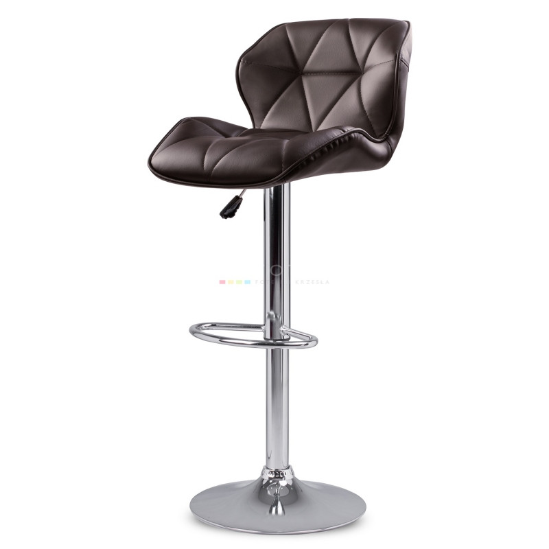 Барний стілець екошкіра зі спинкою Хокер Hoker SEVILA. Колір коричневий., фото 1