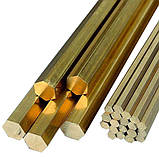 Шестигранник латунний ЛС59-1, фото 4