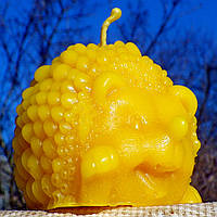 Воскова свічка "Їжачок" з натурального бджолиного воску