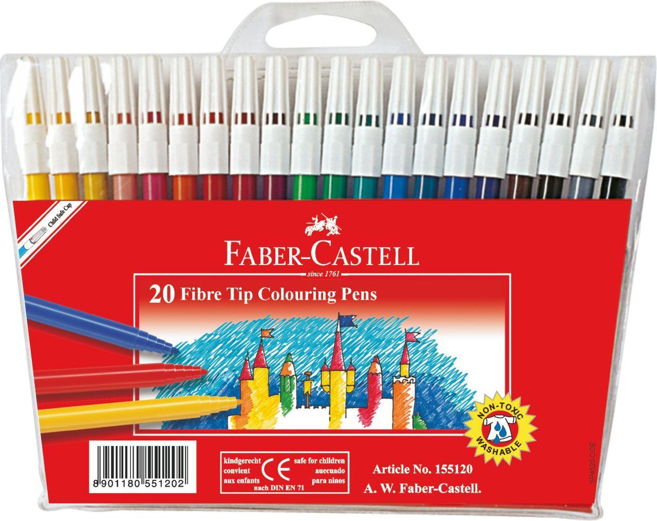 Фломастеры Faber-Castell 20 цветов FIBRE-TIP: продажа, цена в Винницкой ...