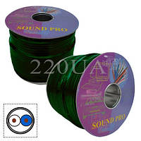 Кабель микрофонный Sound PRO JY-2066 GN 2x0.22 мм² OFC CU зеленый 100м