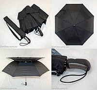 Чоловіча парасоля напівавтомат Fiaba в два складання з куполом 114 см. і клапаном "анти-вітер"