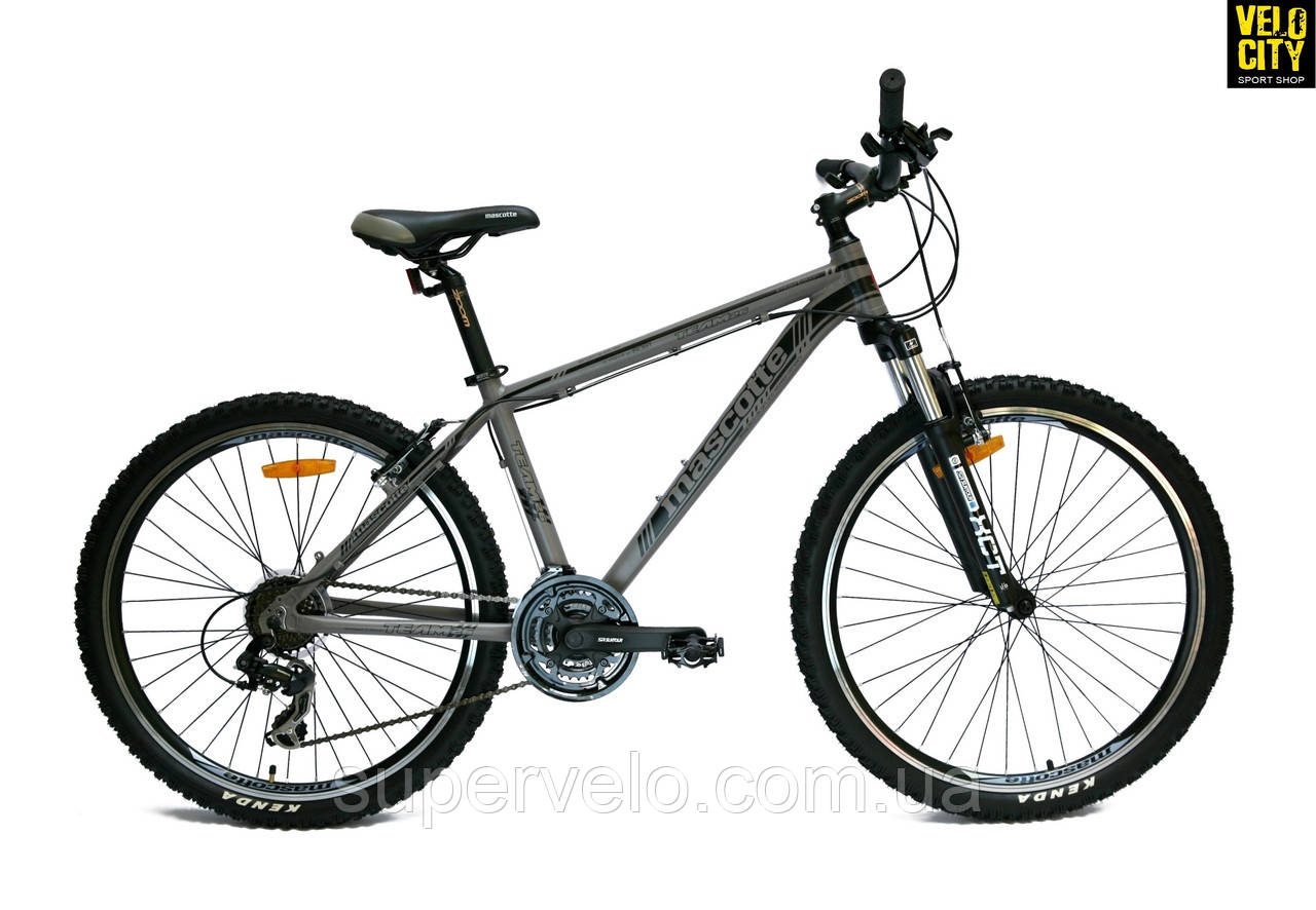 Велосипед горный Mascotte Team 26" черно-серый - фото 1 - id-p305892504