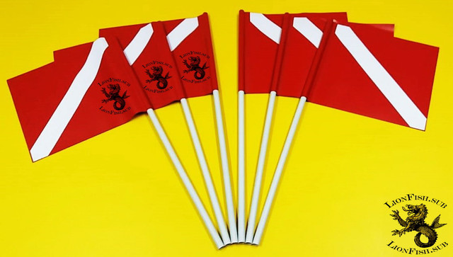 Флаг LionFish.sub для Буя или Плотика из ПВХ длина 72см