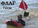 Прапор LionFish.sub для Буя або Плотика з ПВХ довжина 72 см, фото 2