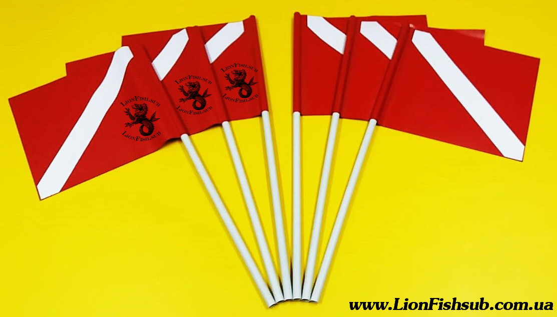 Флаг LionFish.sub для Буя или Плотика из ПВХ длина 72см - фото 5 - id-p574617523