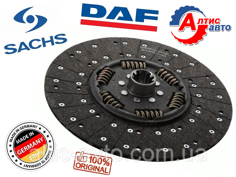 Диск зчеплення DAF 105, XF 95, CF85/75 (оригінал Sachs) 1878054933, 807522 343020410 3400122101 акпп as tronic