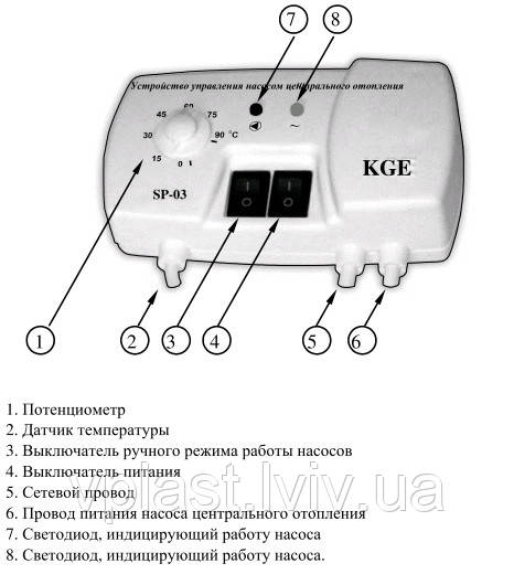 Терморегулятор для циркуляційних насосів KG Elektronik SP-03 - фото 2 - id-p75569014