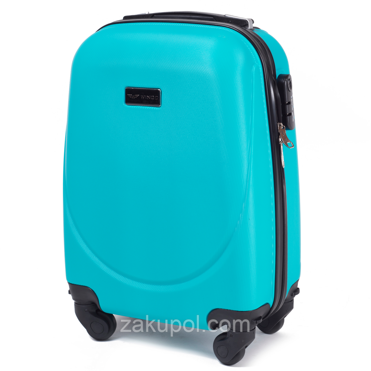 Валіза WINGS 0912 АБС-пластик, міні Блакитна, фото 1
