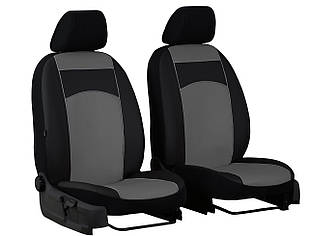 Авточохли універсальні Pok-ter Standart 1+1 з екошкіри сірий