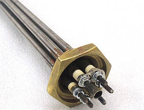 Блок тен 4.5 кВт / 220/380V / на різьбі 1 1/4" / Нержавіюча сталь, фото 4