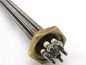 Блок тен 9 кВт/220/380V/на різі 1 1/4"/Нержавійка, фото 3