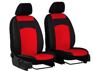 Авточохли універсальні Pok-ter Standart 1+1 з екошкіри червоний