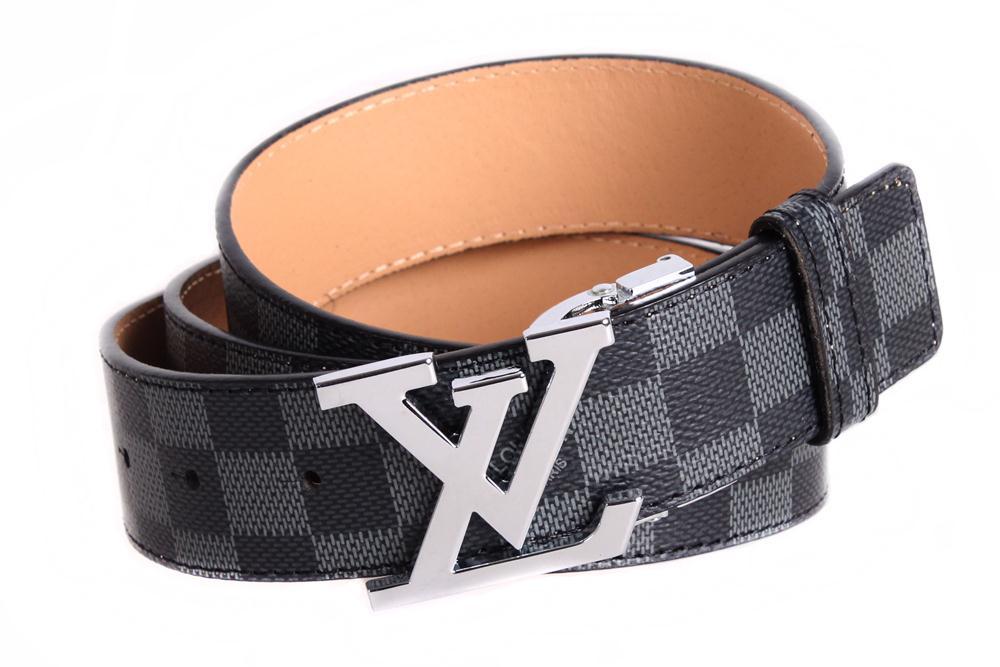 Чоловічий ремінь зі штучної шкіри під джинси LV5769 сірий, фото 1