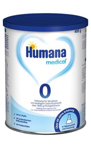 Суха молочна суміш Humana 0 з LC PUFA, пребіотиками і нуклеотидами, 400 г - фото 1 - id-p452697205