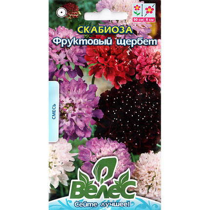 Насіння скабіози "Фруктовий щербет" (0,3 г) від ТМ "Велес", фото 1