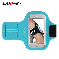 Спортивний чохол на руку для смартфонів Sea&sky розмір телефона 16х8 см блакитний