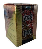 Тверді сухі натуральні парфуми без спирту Hemani "AMBER JAMID MUSK JAMID 2in1", 25 г