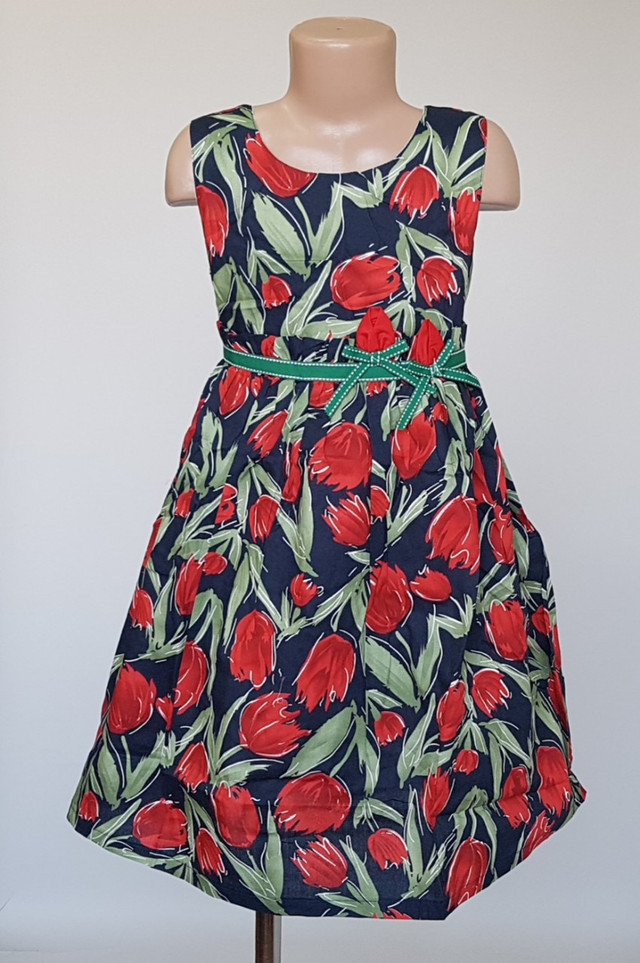 фотография летнее детское платье с тюльпанами