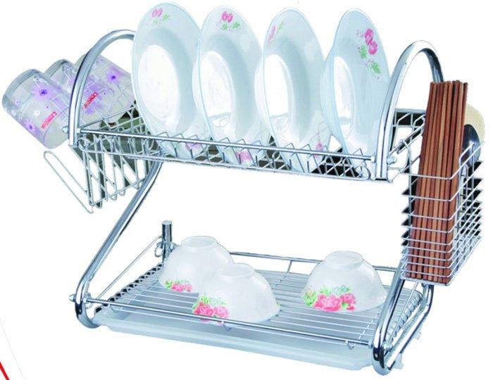Сушарка для посуду двоярусна 41х25х38см