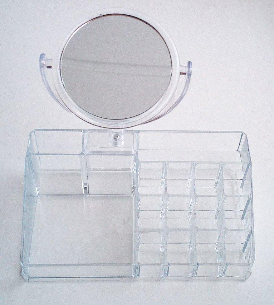 Cosmetic storage box, органайзер для косметики з дзеркалом, фото 1
