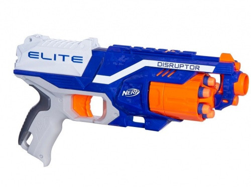 Бластер Disruptor N-Strike Elite Nerf шестизарядний барабан два кріплення ременя стріли Elite (6 шт.), екопак