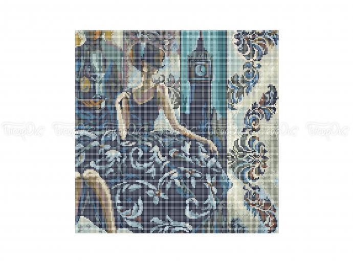 Схема для вишивки бісером ЧВ-6031(10). НЕЗНАКОМКА ЛОНДОН, фото 1