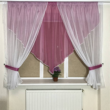 Фіранка на кухню №374 маліна, фото 1