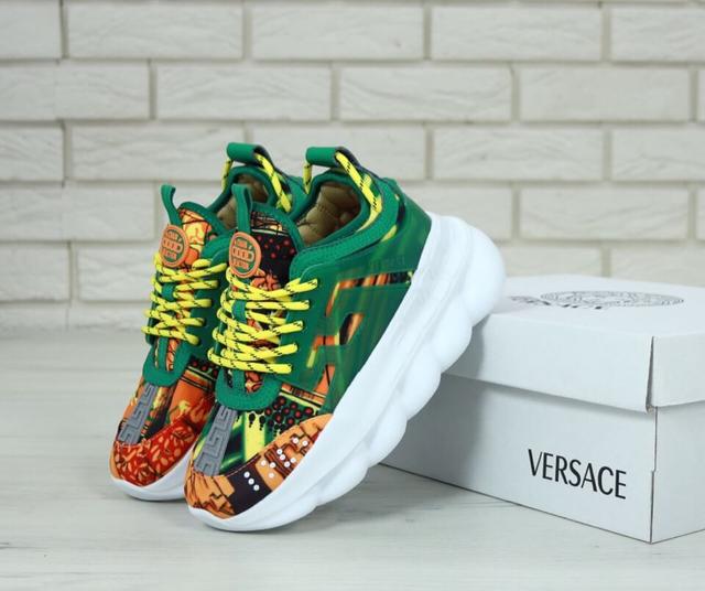 Женские кроссовки Versace Chain Reaction Green