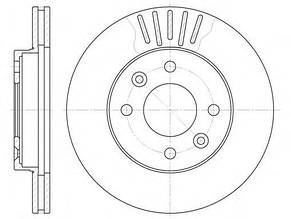 Гальмівний диск передній на Renault Symbol, Clio D=238 мм/REMSA 6080.10