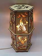 Соляная лампа, ночник, светильник деревянный "Лоза"