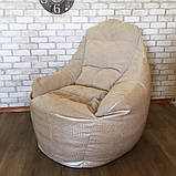 Крісло мішок, безкаркасне крісло, м'який пуф, крісло BOSS ХХЛ, Виробництво, фото 8