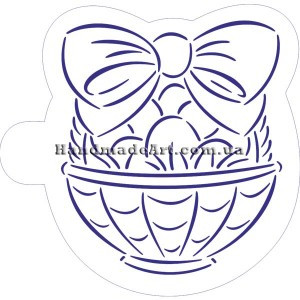 Трафарет із вирубкою Великодній кошик М197, фото 1