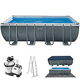 Intex 26356 басейн 549 х 274 х 132 см, пісочний фільтр- насос 5700 л/год, сходи, тент, підстилка, фото 6