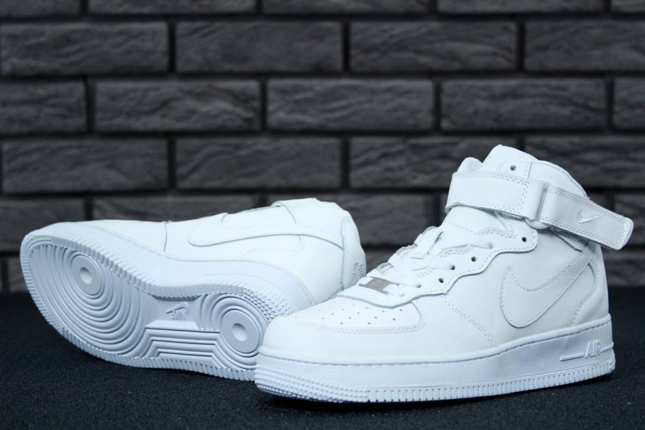 Nike Air Force 1 Mid White - фото 3 - id-p47741150