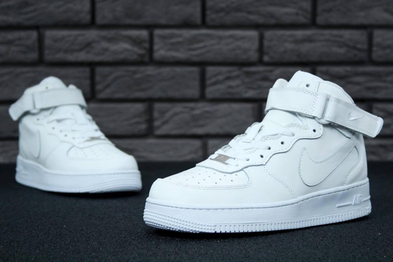 Nike Air Force 1 Mid White - фото 4 - id-p47741150