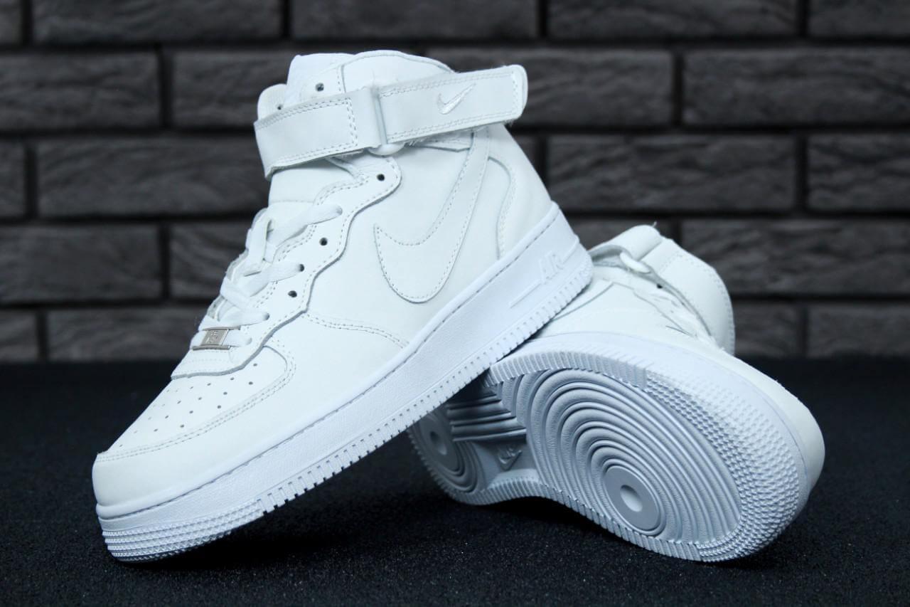 Nike Air Force 1 Mid White - фото 2 - id-p47741150