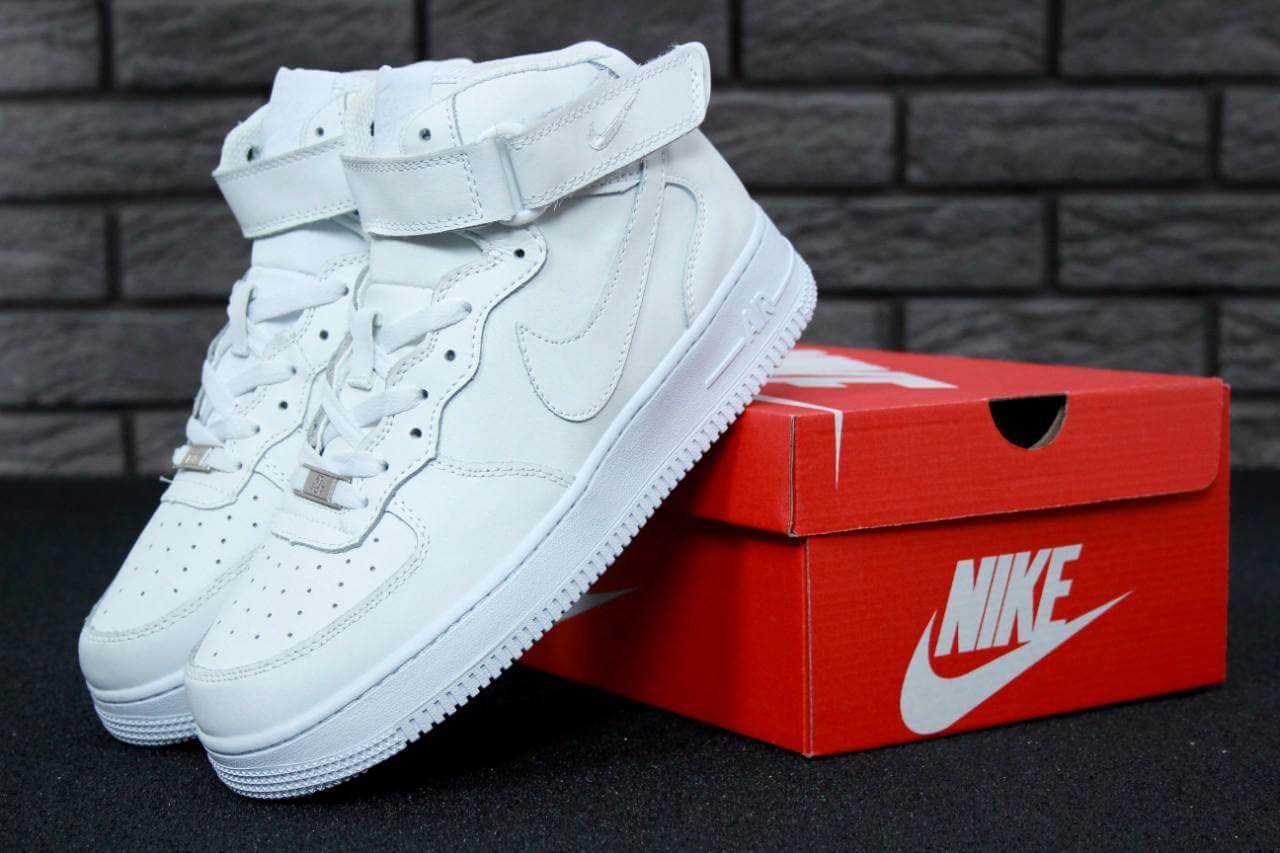 Nike Air Force 1 Mid White - фото 1 - id-p47741150