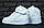 Білі високі кросівки Nike Air Force 1 High White (Найк Аір Форс шкіряні) жіночі і чоловічі розміри: 36-45, фото 6
