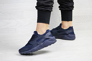 Жіночі весняні кросівки Nike Air Huarache,нубук,темно сині 36, фото 2
